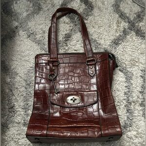 Fossil Crocodile Shoulder Bag